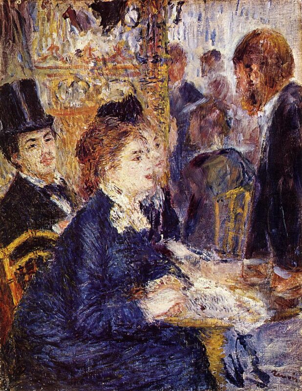 The Cafe (1874) - Pierre-Auguste Renoir Tablo