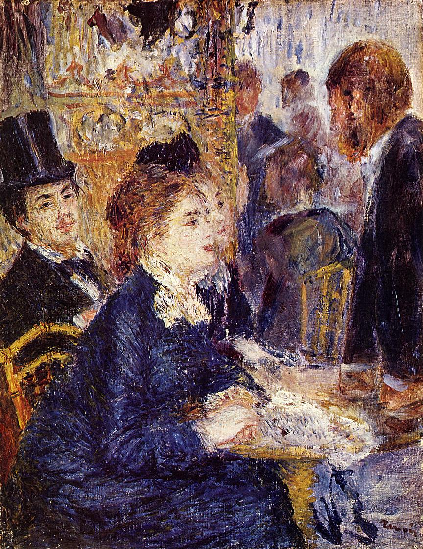 The Cafe (1874) - Pierre-Auguste Renoir Tablo