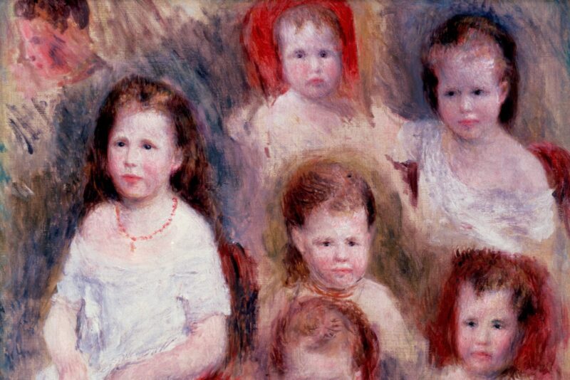 The Children - Pierre-Auguste Renoir Tablo
