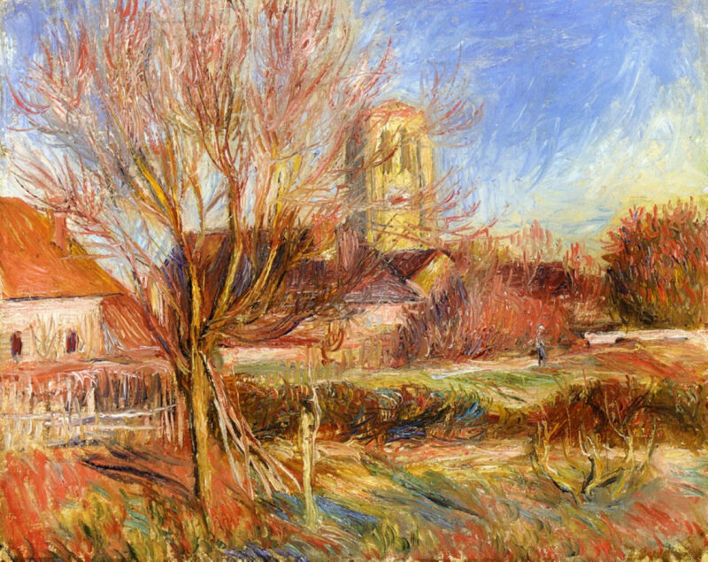 The Church at Essoyes – Pierre-Auguste Renoir Tablo