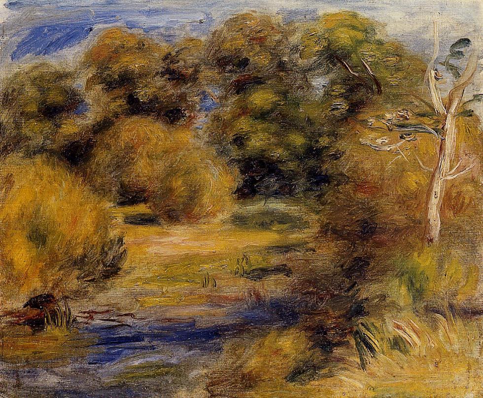 The Clearing - Pierre-Auguste Renoir Tablo