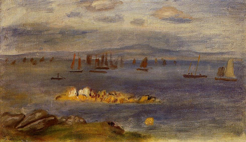 The Coast of Brittany, Fishing Boats (1878) – Pierre-Auguste Renoir Tablo