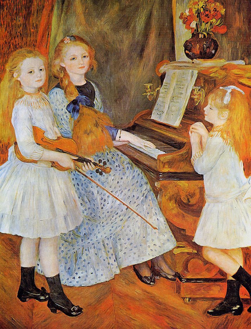 The Daughters of Catulle Mendes (1888) - Pierre-Auguste Renoir Tablo