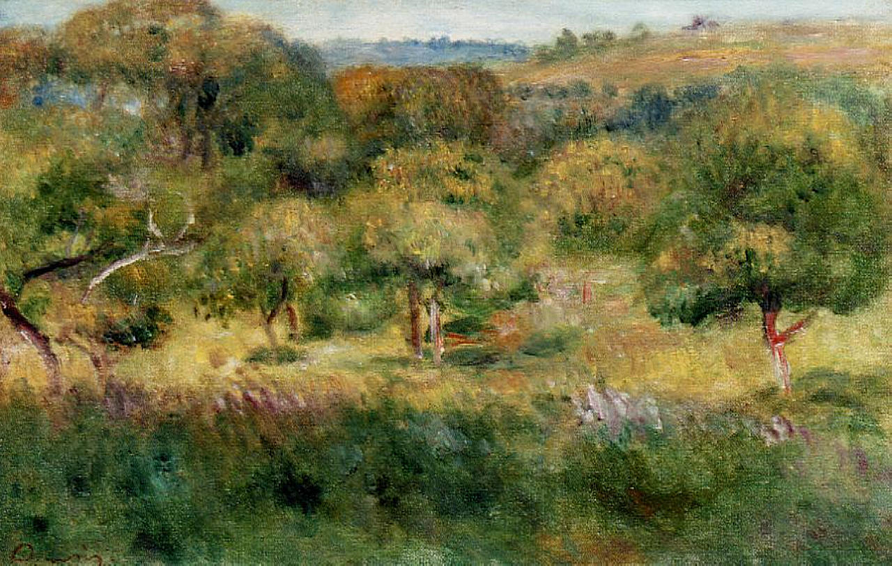 The Edge of the Forest in Brittany (1893) - Pierre-Auguste Renoir Tablo
