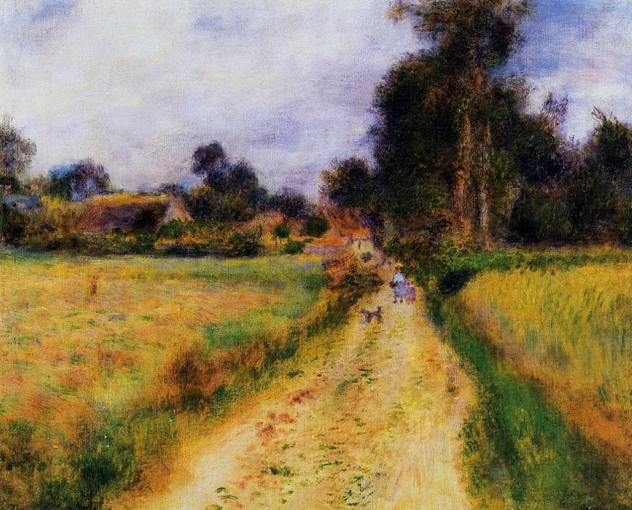 The Farm (1878) - Pierre-Auguste Renoir Tablo