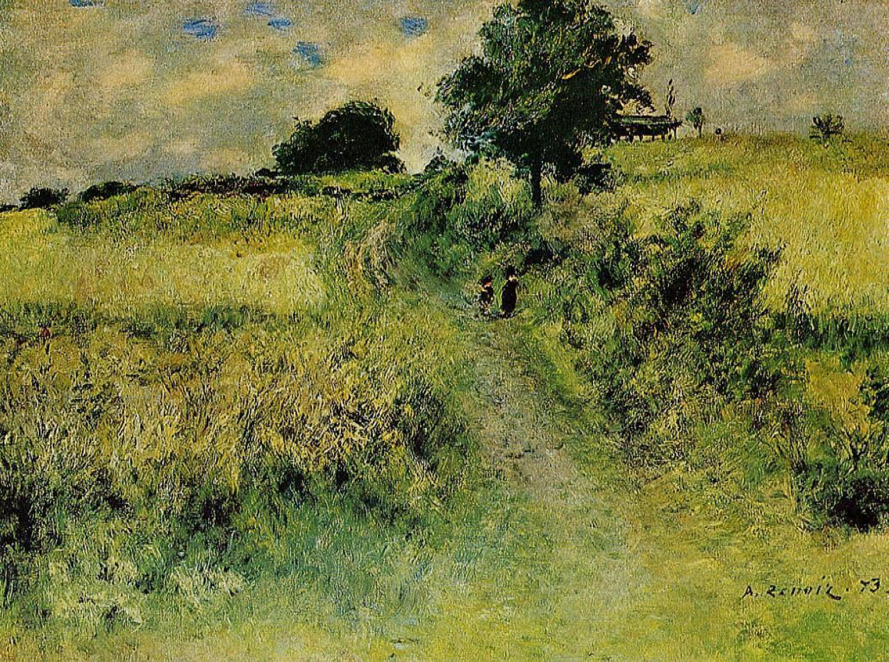The Field (1873) - Pierre-Auguste Renoir Tablo