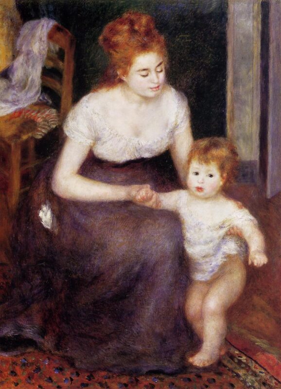 The First Step (1876) - Pierre-Auguste Renoir Tablo
