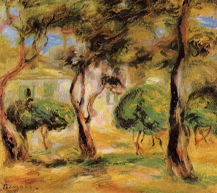 The Garden Collettes (1909) - Pierre-Auguste Renoir Tablo