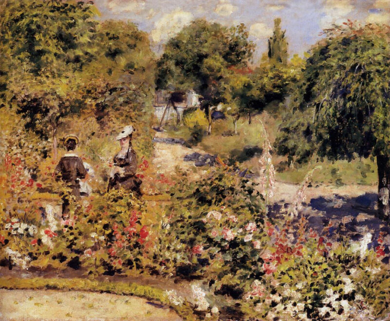 The Garden at Fontenay (1874) - Pierre-Auguste Renoir Tablo