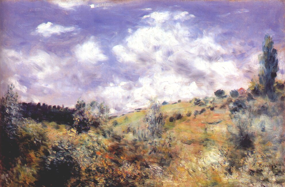 The Gust of Wind (1872) - Pierre-Auguste Renoir Tablo