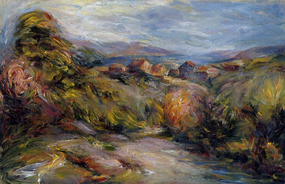 The Hills of Cagnes - Pierre-Auguste Renoir Tablo