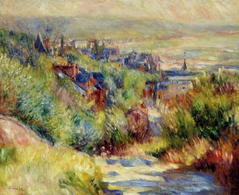 The Hills of Trouville (1885) - Pierre-Auguste Renoir Tablo