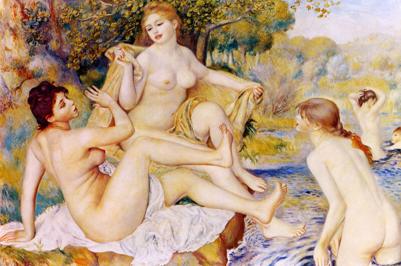 The Large Bathers (1887) - Pierre-Auguste Renoir Tablo