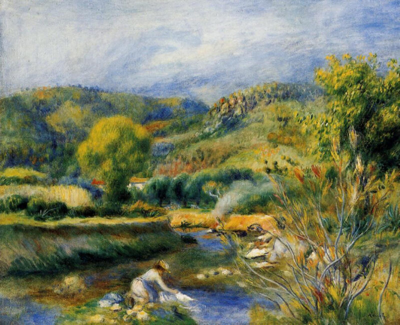 The Laundress (1891) – Pierre-Auguste Renoir Tablo