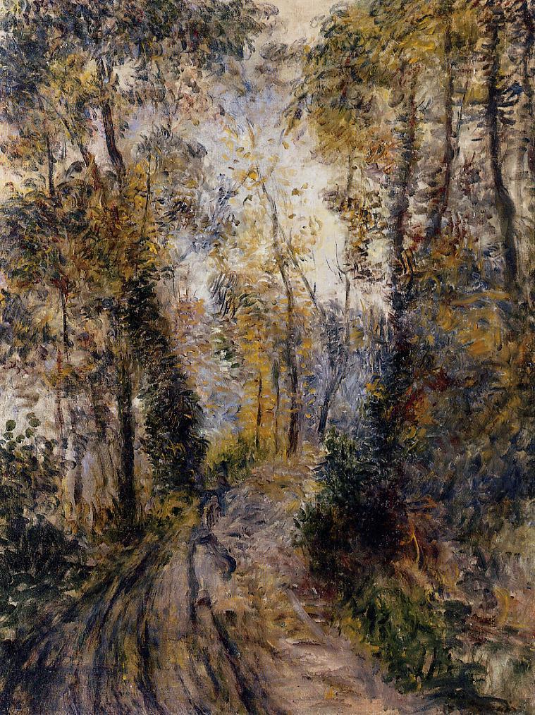 The Path through the Forest (1871) - Pierre-Auguste Renoir Tablo