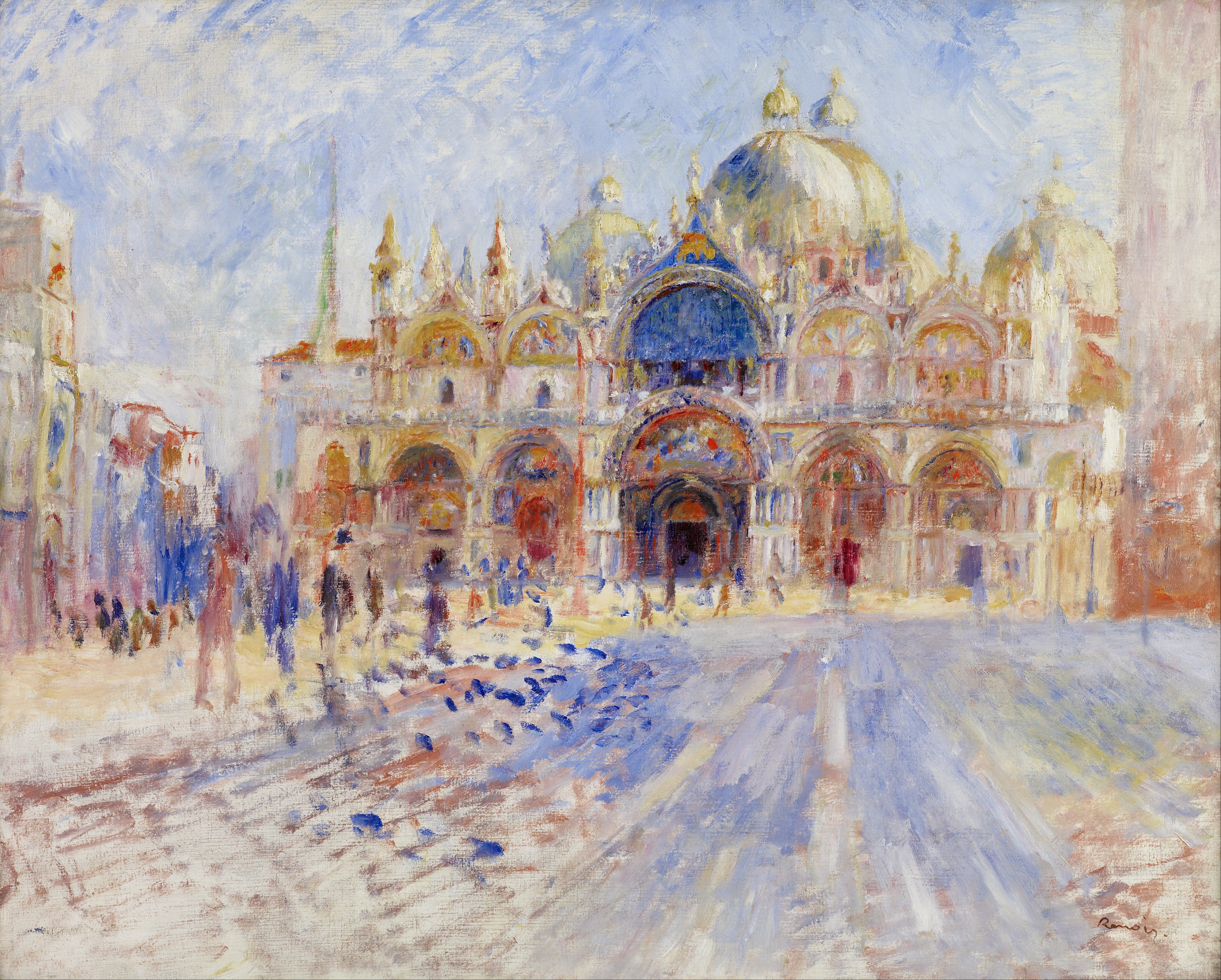 The Piazza San Marco, Venice (1881) - Pierre-Auguste Renoir Tablo