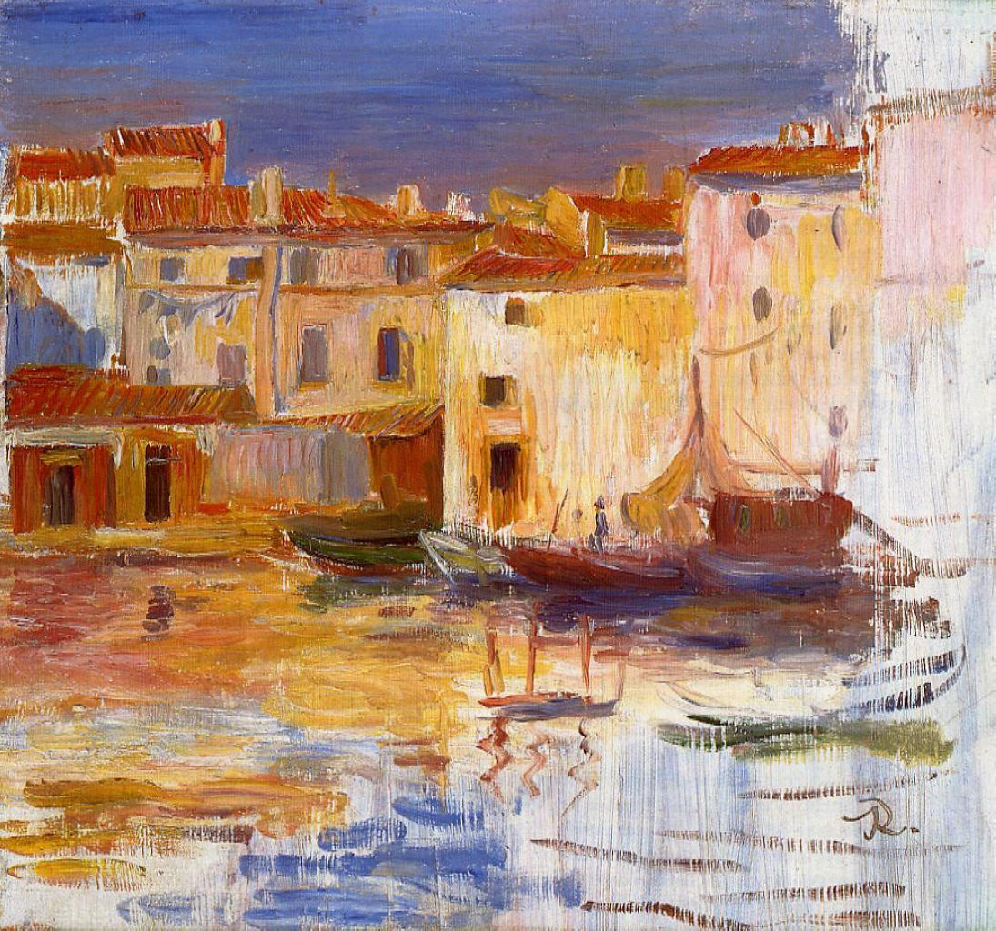 The Port of Martigues (1888) - Pierre-Auguste Renoir Tablo
