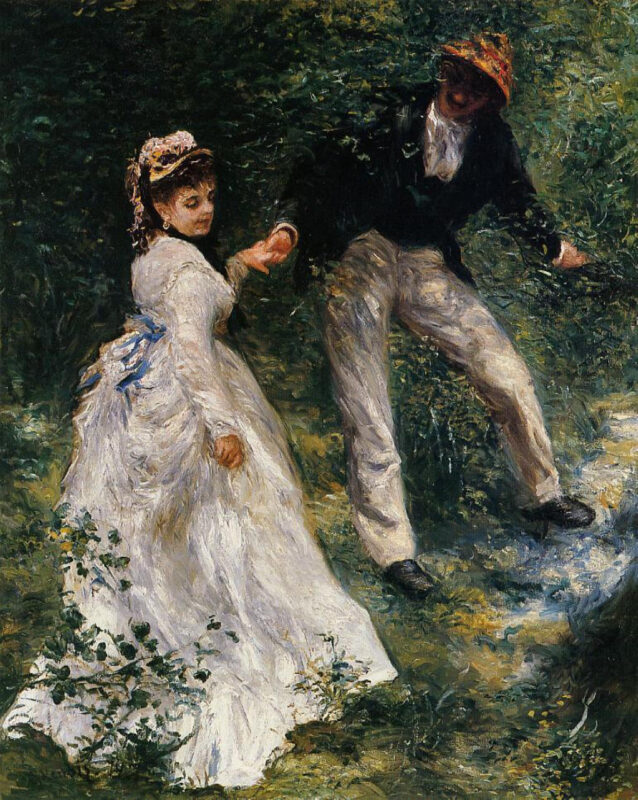 The Promenade (1876) - Pierre-Auguste Renoir Tablo