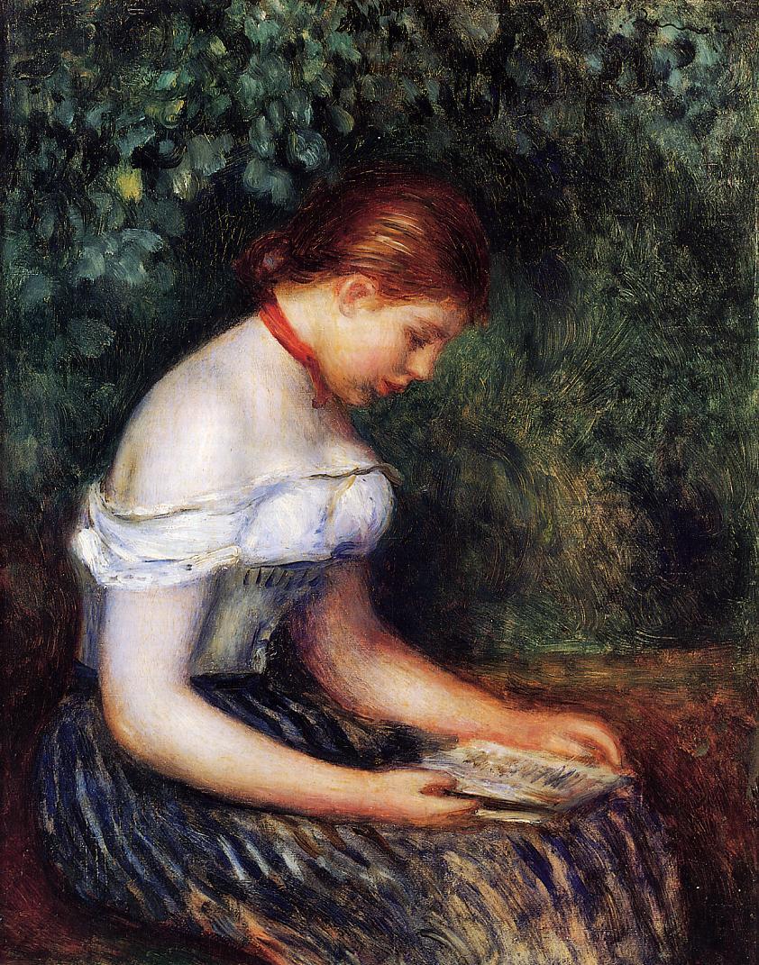 The Reader (Seated Young Woman) (1887) – Pierre-Auguste Renoir Tablo