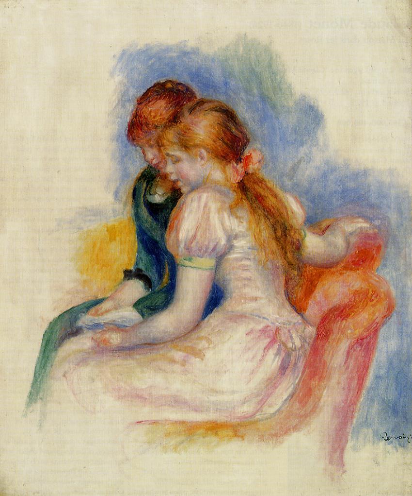 The Reading (1890) – Pierre-Auguste Renoir Tablo