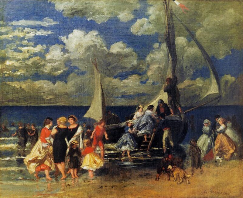 The Return of the Boating Party (1862) - Pierre-Auguste Renoir Tablo