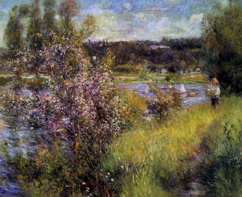 The Seine at Chatou (1881) - Pierre-Auguste Renoir Tablo