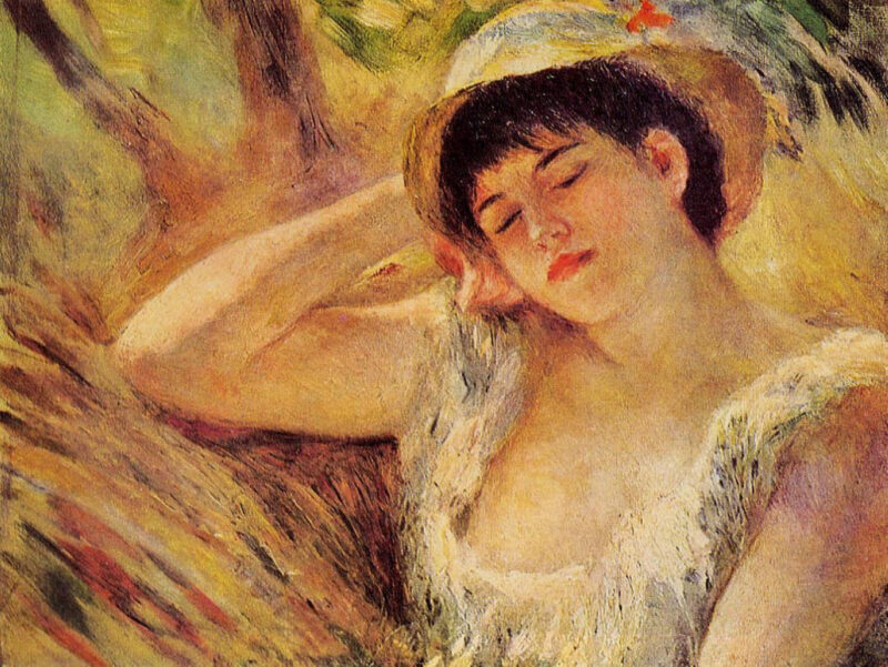 The Sleeper (1880) - Pierre-Auguste Renoir Tablo