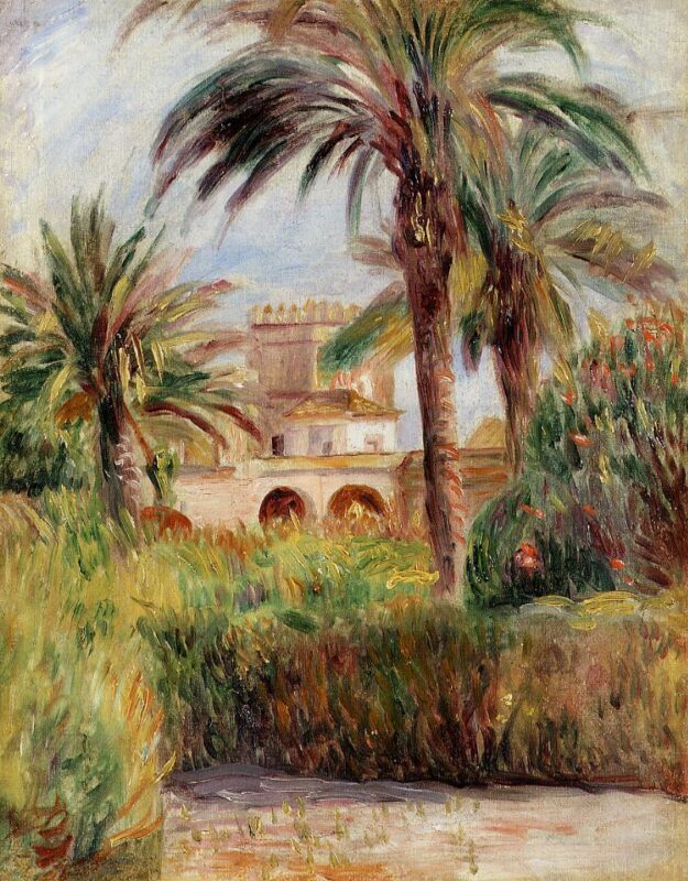 The Test Garden in Algiers (1882) - Pierre-Auguste Renoir Tablo