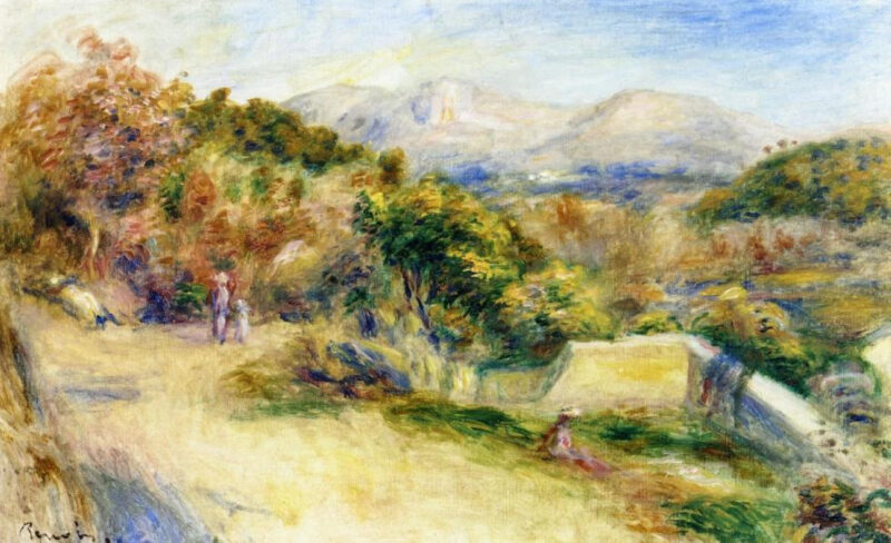 The View from Collettes (1910) - Pierre-Auguste Renoir Tablo