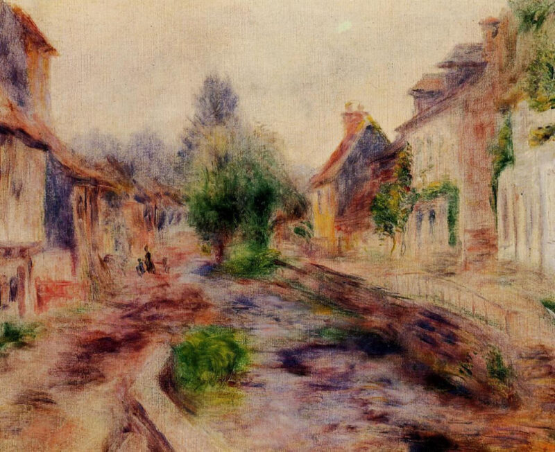 The Village - Pierre-Auguste Renoir Tablo