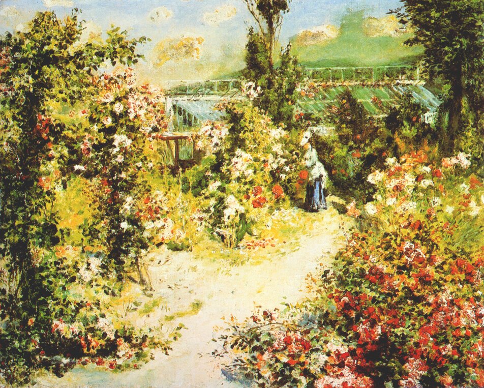 The greenhouse (1876) - Pierre-Auguste Renoir Tablo
