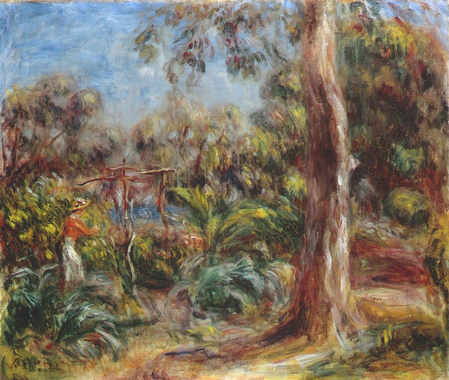 The large tree – Pierre-Auguste Renoir Tablo