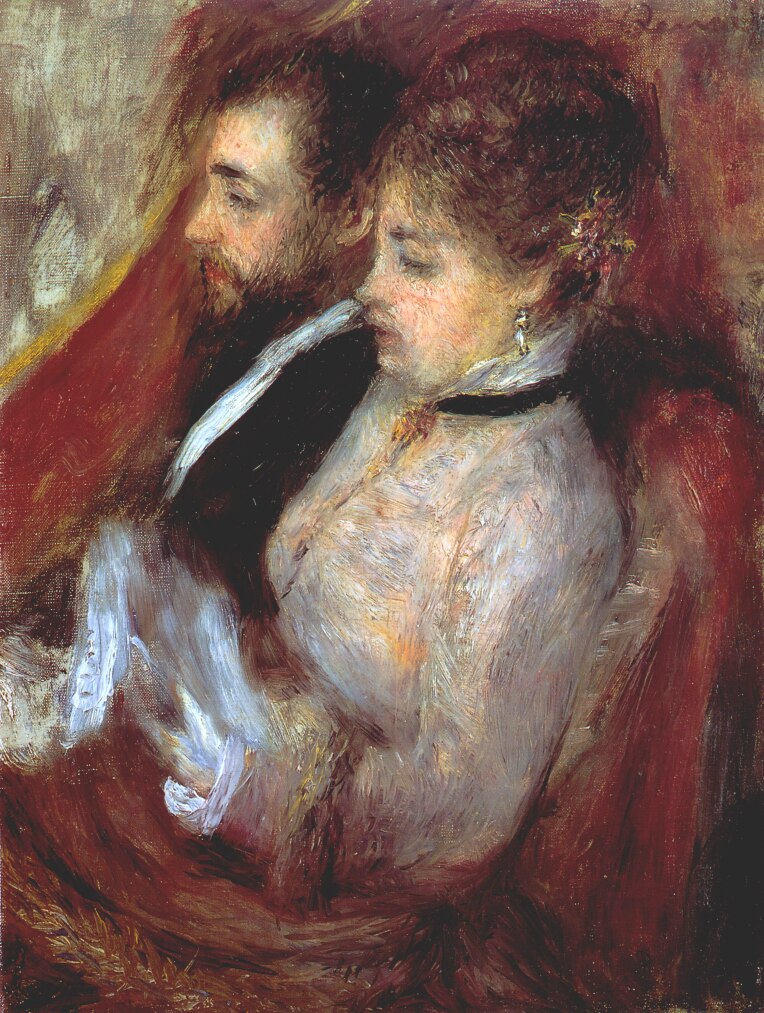 The little theater box (1873) - Pierre-Auguste Renoir Tablo