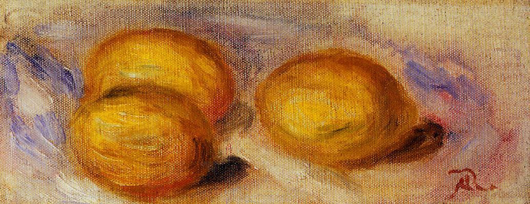 Three Lemons (1918) - Pierre-Auguste Renoir Tablo