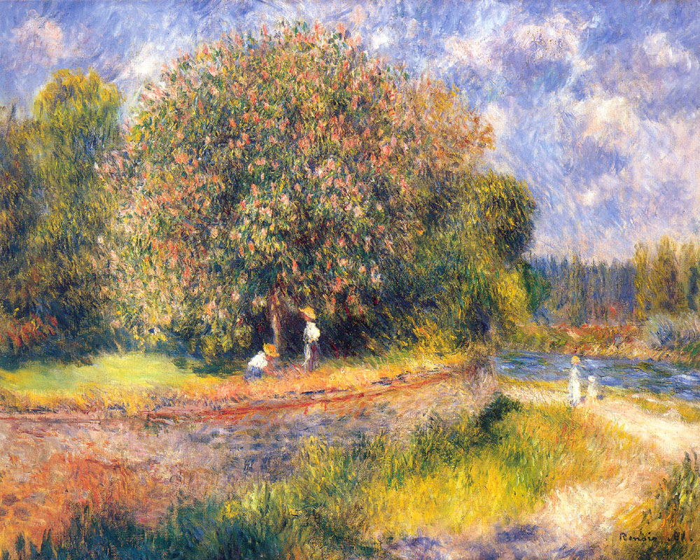 Tree Blooming - Pierre-Auguste Renoir Tablo