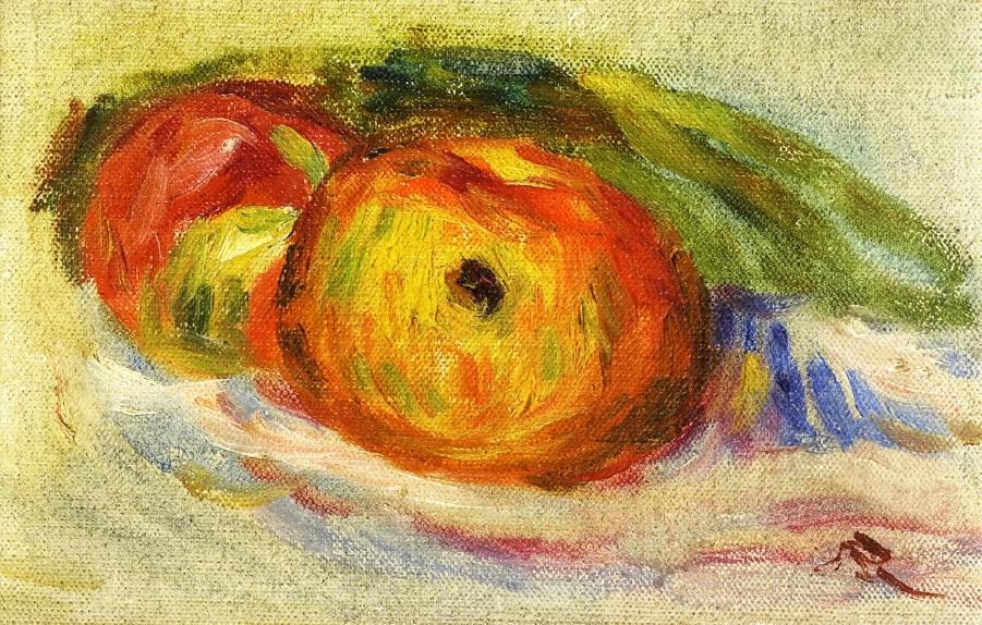 Two Apples - Pierre-Auguste Renoir Tablo