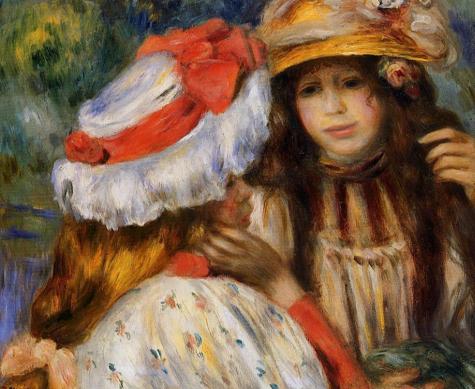 Two Sisters (1895) - Pierre-Auguste Renoir Tablo