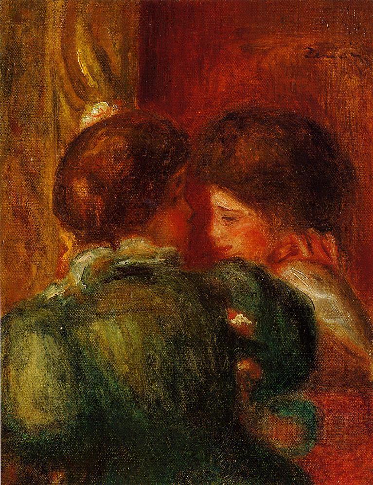 Two Women s Heads (The Loge) (1903) - Pierre-Auguste Renoir Tablo