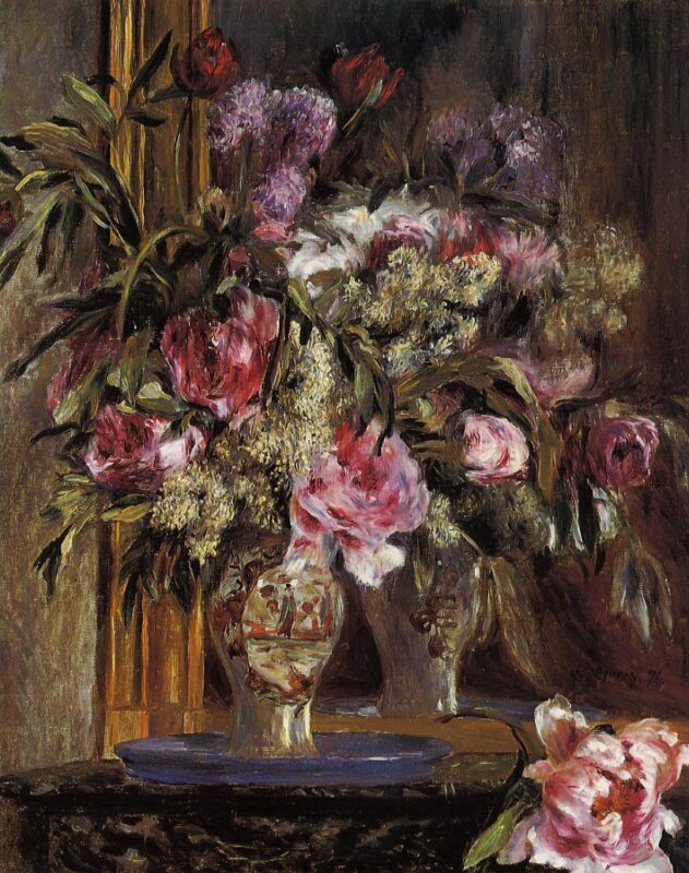 Vase of Flowers (1871) – Pierre-Auguste Renoir Tablo