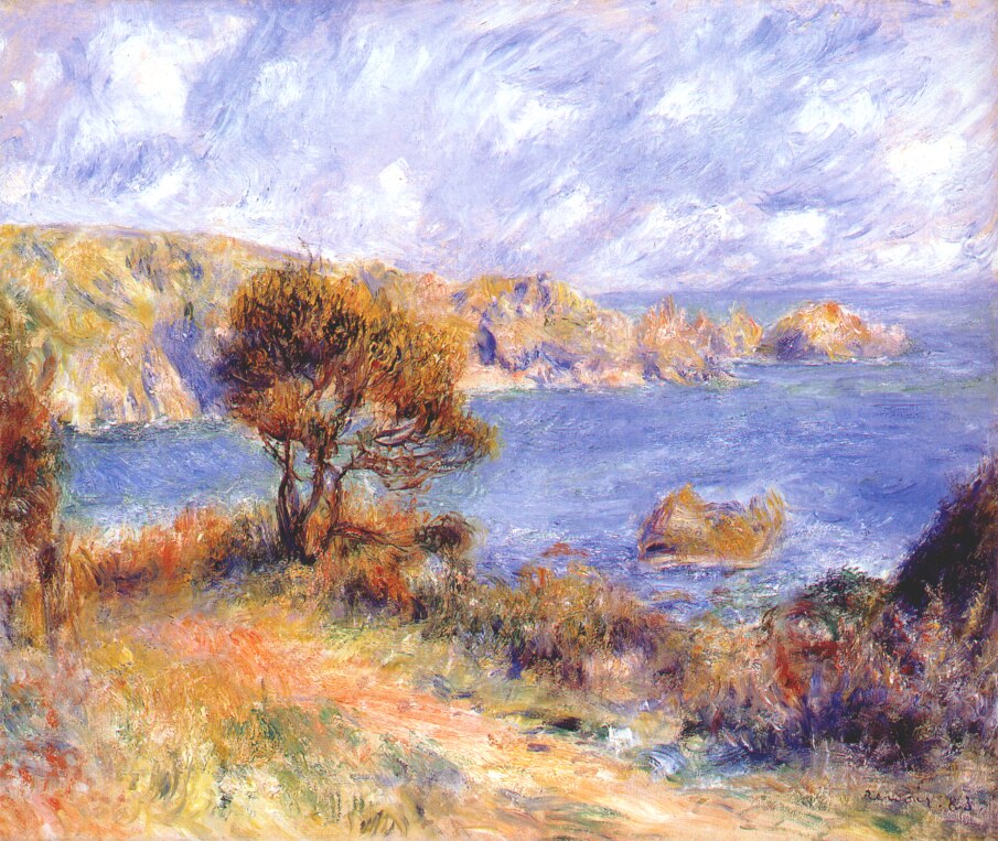View at guernsey (1883) – Pierre-Auguste Renoir Tablo