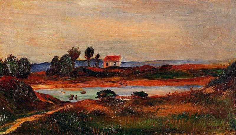 View of Brittany - Pierre-Auguste Renoir Tablo
