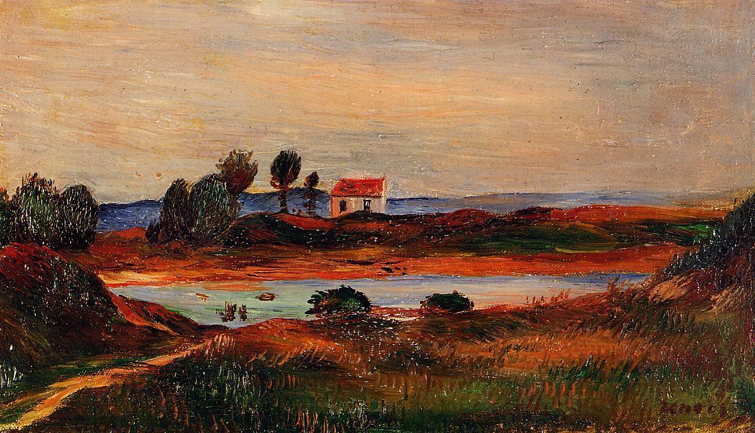 View of Brittany - Pierre-Auguste Renoir Tablo