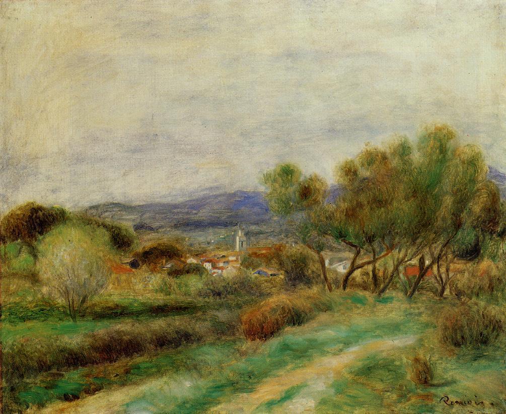 View of La Sayne (1890) - Pierre-Auguste Renoir Tablo