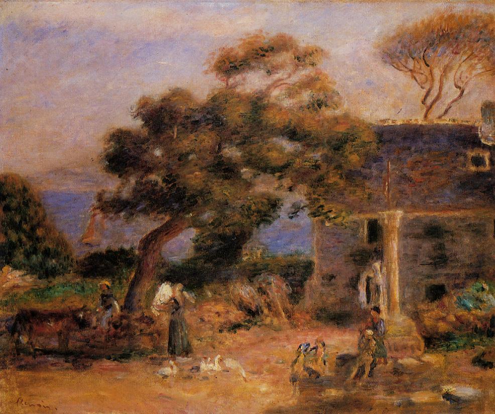 View of Treboul (1895) - Pierre-Auguste Renoir Tablo