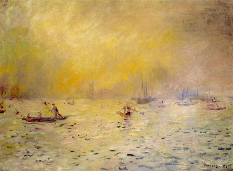 View of Venice, Fog (1881) - Pierre-Auguste Renoir Tablo