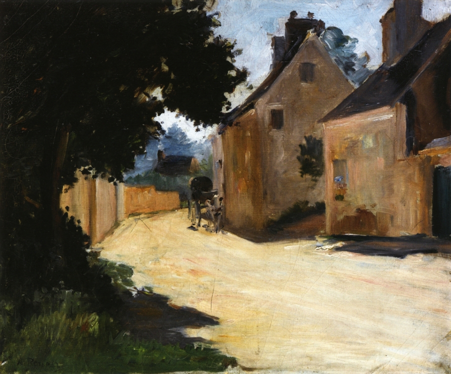 Village Street, Louveciennes (1871) - Pierre-Auguste Renoir Tablo