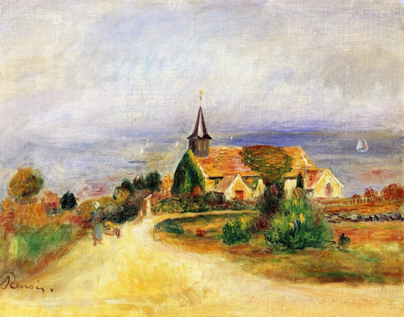 Village by the Sea (1880) – Pierre-Auguste Renoir Tablo