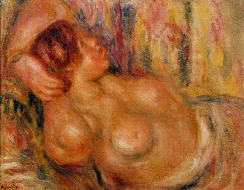 Woman At the Chest (1919) - Pierre-Auguste Renoir Tablo