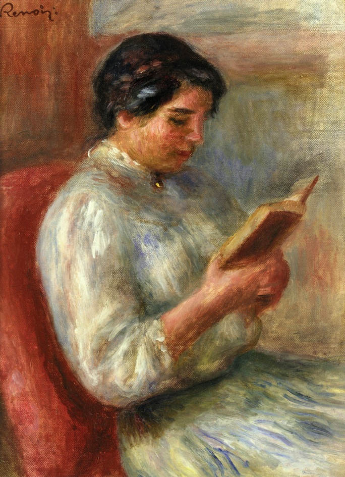 Woman Reading (1906) – Pierre-Auguste Renoir Tablo