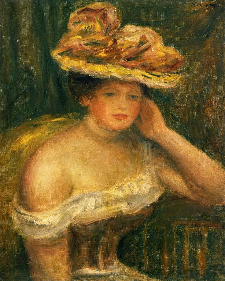 Woman Wearing a Corset - Pierre-Auguste Renoir Tablo